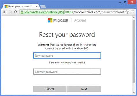 reset a password.